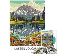 Puzzle da 1000 pezzi per adulti raffigurante il Parco Nazionale Vulcanico di Lassen Ideale come regalo di compleanno o di Natale per amici e familiari 50x75cm
