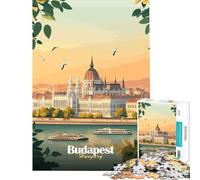 Puzzle da 1000 pezzi per adulti raffigurante il Parlamento di Budapest gioco intellettuale gioco impossibile educativo regalo di Babbo Natale segreto (dimensioni 38x52cm)