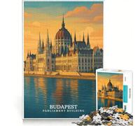 Puzzle da 1000 pezzi per adulti raffigurante il Parlamento di Budapest, gioco per famiglie, assemblaggio di figure, compleanno e Natale 50x75cm
