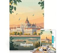 Puzzle da 1000 pezzi per adulti raffigurante il Parlamento di Budapest, gioco pratico, decorazione per la casa, collezione d'artista, belle arti 38x52cm