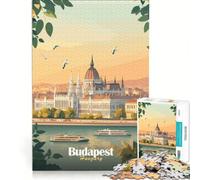 Puzzle da 1000 pezzi per adulti raffigurante il Parlamento di Budapest, un gioco impossibile, ideale per passare il tempo durante le vacanze, come regalo di compleanno o di viaggio, 38x26cm