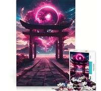 Puzzle da 1000 pezzi per adulti, raffigurante il percorso giapponese verso il torii, un gioco impossibile che stimola l'analisi e la logica, ideale per rafforzare l'amore di coppia 50x75cm
