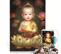 Puzzle da 1000 pezzi per adulti, raffigurante il piccolo Buddha, giocattolo fai da te, decorazione per la casa, compleanno e Natale, 38x52cm