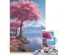 Puzzle da 1000 pezzi per adulti raffigurante il sereno Monte Fuji gioco interattivo gara di velocità manuale con pezzi a incastro di forma casuale 38x52cm