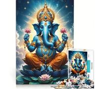 Puzzle da 1000 pezzi per adulti raffigurante il Signore Ganesha giocattolo fai-da-te gioco di velocità manuale con pezzi di forma casuale completamente ad incastro 38x26cm
