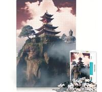 Puzzle da 1000 pezzi per adulti, raffigurante il Tempio di Buddha sulla montagna, gioco rilassante, impegnativo e stimolante, compleanno e altre occasioni 50x75cm