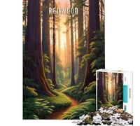 Puzzle da 1000 pezzi per adulti raffigurante il tramonto nel Parco Nazionale delle Sequoie Un gioco divertente per adulti che stimola l'analisi e la logica Difficile e stimolante (dimensioni 50x75cm)