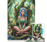 Puzzle da 1000 pezzi per adulti, raffigurante il trono della ninfa della foresta, antistress, sfida impegnativa, collezione d'artista, opera d'arte 38x52cm