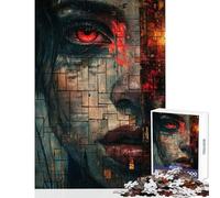 Puzzle da 1000 pezzi per adulti raffigurante il volto di una donna Gioco interattivo per tutta la famiglia giocattolo educativo che stimola la mente (38x26cm)