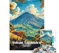 Puzzle da 1000 pezzi per adulti raffigurante il vulcano Tajumulco in Guatemala Un gioco rompicapo per adulti che stimola la mente e la logica compleanni e Natale (38x52cm)