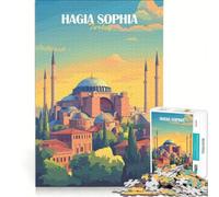 Puzzle da 1000 pezzi per adulti, raffigurante la Basilica di Santa Sofia a Istanbul, gioco educativo, di difficoltà elevata, ideale come regalo di compleanno o per occasioni speciali 38x52cm