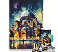Puzzle da 1000 pezzi per adulti, raffigurante la Basilica di Santa Sofia a Istanbul, gioco educativo, di difficoltà elevata, ideale come regalo di compleanno o per occasioni speciali 50x75cm