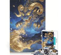 Puzzle da 1000 pezzi per adulti, raffigurante la Bestia Divina dalle Corna Dorate, un gioco rilassante, divertente e spiritoso, ideale come regalo 38x26cm