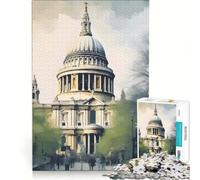 Puzzle da 1000 pezzi per adulti raffigurante la chiesa di Saint Paul a Londra un gioco impossibile antistress compleanni e Natale 38x26cm