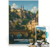 Puzzle da 1000 pezzi per adulti, raffigurante la città di Lussemburgo, gioco educativo, difficile e stimolante, collezione d'artista, opera d'arte 50x75cm