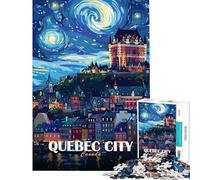 Puzzle da 1000 pezzi per adulti raffigurante la città di Quebec in Canada un poster di viaggio Puzzle per adulti giocattolo decorativo da parete sfida impegnativa ideale come regalo per tutta