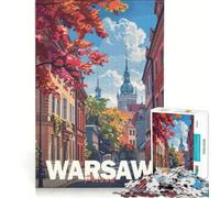 Puzzle da 1000 pezzi per adulti raffigurante la città di Varsavia minimalista e pratico ideale per migliorare la memoria Perfetto come regalo per tutta la famiglia 38x52cm