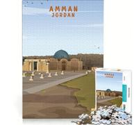 Puzzle da 1000 pezzi per adulti, raffigurante la Cittadella di Amman, Giordania, un'opera d'arte Gioco interattivo, attività divertenti da fare a casa, ideale come regalo per tutta la famiglia 38x26cm