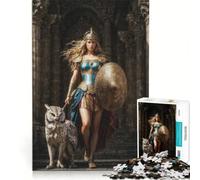Puzzle da 1000 pezzi per adulti, raffigurante la dea Atena Gioco pratico, decorazione per la casa, collezione d'artista, opera d'arte 38x52cm