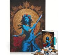 Puzzle da 1000 pezzi per adulti raffigurante la divina dea Kali con un coltello Gioco educativo difficile e stimolante collezione d'artista belle arti 50x75cm