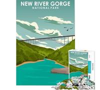 Puzzle da 1000 pezzi per adulti raffigurante la gola del fiume un gioco educativo e stimolante ideale come regalo di compleanno (dimensioni 75x50cm)