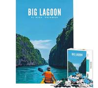 Puzzle da 1000 pezzi per adulti raffigurante la Grande Laguna El Nido Palawan Gioco pratico e stimolante un'opera d'arte da regalare per compleanno (dimensioni 38x26cm)