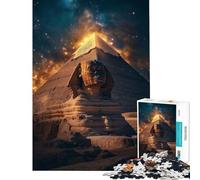 Puzzle da 1000 pezzi per adulti raffigurante la Grande Sfinge e la Piramide Una sfida impegnativa da completare perfetta come decorazione o gioco divertente adatto a partire dai 14 anni (38x52cm)