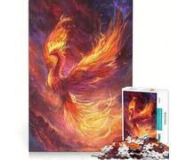 Puzzle da 1000 pezzi per adulti raffigurante la maestosa fenice in fiamme un gioco impossibile ideale per divertirsi a casa e come decorazione per la scrivania 38x52cm