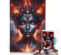 Puzzle da 1000 pezzi per adulti raffigurante la mistica Dea del Fuoco con sguardo intenso un gioco pratico e divertente da fare a casa ideale come regalo per tutta la famiglia 38x52cm