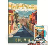 Puzzle da 1000 pezzi per adulti raffigurante La Paz in Bolivia, gioco educativo, difficile e stimolante, collezione d'artista, opera d'arte 50x75cm