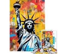 Puzzle da 1000 pezzi per adulti raffigurante la Statua della Libertà un rompicapo punk che crea dipendenza e aiuta a coltivare la pazienza Regalo divertente per donne (dimensioni 50x75cm)