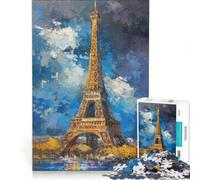 Puzzle da 1000 pezzi per adulti, raffigurante la Torre Eiffel di Parigi dipinta ad olio, gioco educativo, analisi e logica, regalo di compleanno, regalo di viaggio 38x26cm