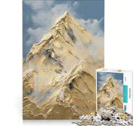 Puzzle da 1000 pezzi per adulti, raffigurante la vetta dorata della montagna, gioco per famiglie, rilassante e stimolante per la mente, collezione d'artista, belle arti 50x75cm