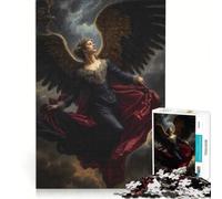 Puzzle da 1000 pezzi per adulti raffigurante l'angelo caduto Lucifero, un gioco impossibile, ideale per divertirsi a casa, perfetto come regalo di Natale o di compleanno 38x26cm