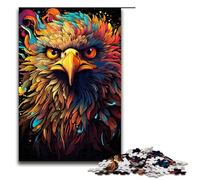 Puzzle da 1000 pezzi per adulti raffigurante l'aquila del deserto psichedelica colorata per un gioco educativo un giocattolo o un'opera d'arte un regalo (dimensioni 75x50 cm)