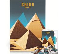 Puzzle da 1000 pezzi per adulti, raffigurante le piramidi del Cairo e l'Egitto Gioco educativo, sfida impegnativa, ideale per rafforzare il legame di coppia 38x26cm