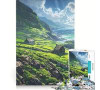 Puzzle da 1000 pezzi per adulti raffigurante le scogliere della campagna irlandese, gioco pratico, attività per famiglie, ideale come regalo per tutta la famiglia 50x75cm