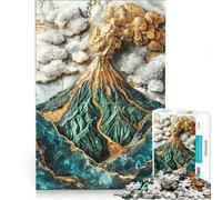 Puzzle da 1000 pezzi per adulti, raffigurante le vene dorate della terra, un'opera d'arte rilassante, con taglio di precisione, ideale come decorazione da scrivania 38x26cm