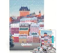 Puzzle da 1000 pezzi per adulti raffigurante l'inverno di Quebec City Un gioco rilassante divertente e spiritoso ideale come regalo 50x75cm