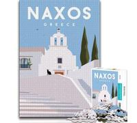 Puzzle da 1000 pezzi per adulti raffigurante l'isola della Grecia, un gioco stimolante, ideale come regalo per tutta la famiglia, 50x75cm