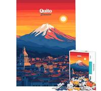 Puzzle da 1000 pezzi per adulti raffigurante lo skyline di Quito Ecuador Gioco educativo e stimolante ideale come regalo per attività in famiglia (dimensioni 38x52cm)