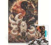 Puzzle da 1000 pezzi per adulti raffigurante lo spirito della volpe a nove code gioco interattivo migliora la memoria collezione d'artista opera d'arte 50x75cm