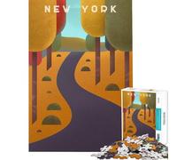 Puzzle da 1000 pezzi per adulti raffigurante lo Stato di New York gioco educativo e stimolante per tutta la famiglia ideale come idea regalo (dimensioni 50x75cm)