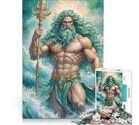 Puzzle da 1000 pezzi per adulti raffigurante Poseidone dio del mare gioco rompicapo difficile compleanno e Natale 50x75cm
