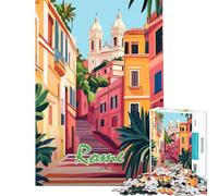 Puzzle da 1000 pezzi per adulti raffigurante Roma paesaggio urbano difficile e stimolante ideale per la decorazione della casa e per bambini dai 14 anni in su (50x75cm)