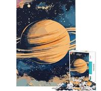 Puzzle da 1000 pezzi per adulti raffigurante Saturno nello spazio difficile e stimolante ideale per la decorazione della casa e per ragazzi dai 14 anni in su (50x75cm)