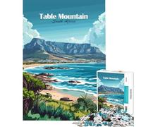 Puzzle da 1000 pezzi per adulti raffigurante Table Mountain Sudafrica Gioco di logica e analisi impegnativo adatto a ragazzi dai 14 anni in su 50x75cm
