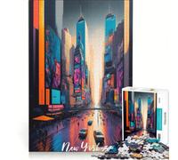 Puzzle da 1000 pezzi per adulti raffigurante Times Square a New York gioco interattivo migliora la memoria collezione d'artista opera d'arte 38x26cm