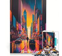 Puzzle da 1000 pezzi per adulti raffigurante Times Square a New York gioco pratico migliora la memoria compleanni e altre occasioni 50x75cm