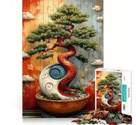 Puzzle da 1000 pezzi per adulti,raffigurante un albero bonsai,un paesaggio giapponese,un'opera d'arte che stimola la mente,ideale per momenti di relax e svago,un regalo perfetto per le festività